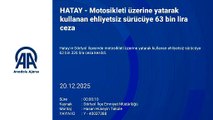 Yatarak motosiklet kullandı: 63 bin lira ceza kesildi!