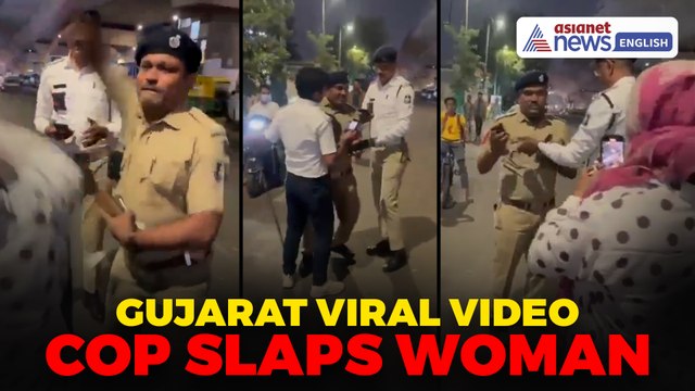 Ahmedabad VIRAL | Cop Slaps Woman During Licence Check