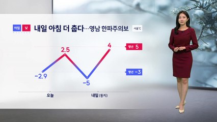 [날씨] 내일 아침 더 춥다...영남 한파주의보 / YTN