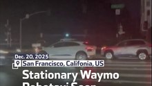 Stationary Waymo Robotaxi Seen In San Francisco