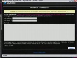 Anette présente son Skyblog