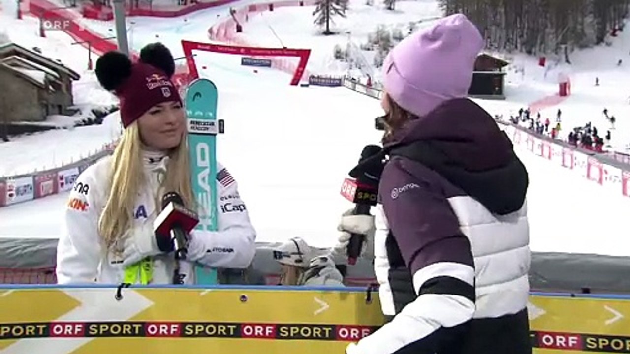 Lindsey Vonn - Val d'Isere Super G Interview