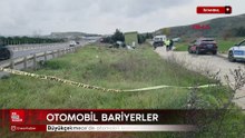 İstanbul'da otomobil bariyerlere çarptı