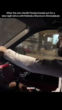 After the win, Hardik Pandya enjoys a quiet late-night drive with Mahieka Sharma through Ahmedabad, keeping the celebrations low-key. #glamsham #hardikpandya #mahiekasharma #latenightdrive #ahmedabad {glamsham, hardik pandya, mahieka sharma, late night