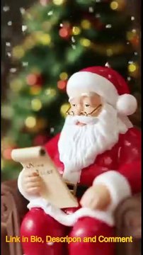 Santa Claus Fireplace Musical Snow Globe