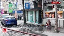 İstanbul'da iş hanında korkutan yangın