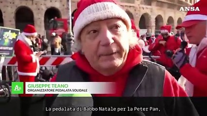A Roma Babbo Natale in bici, pedalata solidale per i bimbi di Peter Pan