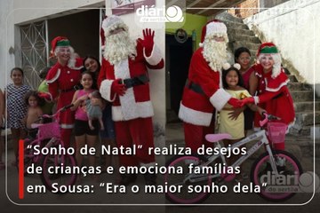 “Sonho de Natal” realiza desejos de crianças e emociona famílias em Sousa: “Era o maior sonho dela”