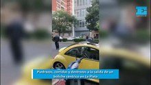 Piedrazos, corridas y destrozos a la salida de un boliche céntrico en La Plata