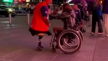 😂 "Revenge of the Cone" Epic Wheelchair Tussle in Times Square!