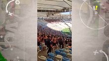 Torcida do Corinthians ocupa dois setores distintos no Maracanã