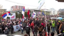 Serbian students take to the streets in protest