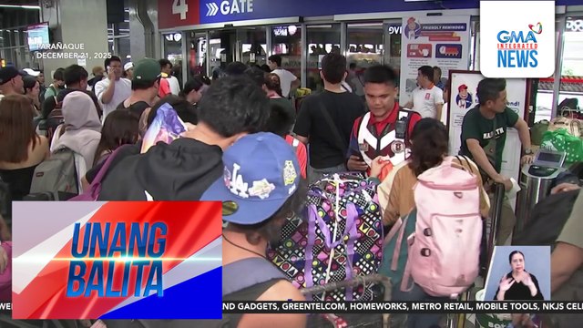 Mahigit 100,000 pasahero kada araw, dumagsa sa PITX sa huling weekend bago magPasko | Unang Balita
