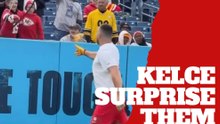 Travis Kelce surprises young fans with an unexpected gift