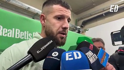 Aitor Ruibal habla ante los medios tras la victoria frente al Getafe y su doblete
