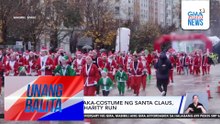 Libo-libong naka-costume ng Santa Claus, lumahok sa charity run | Unang Balita