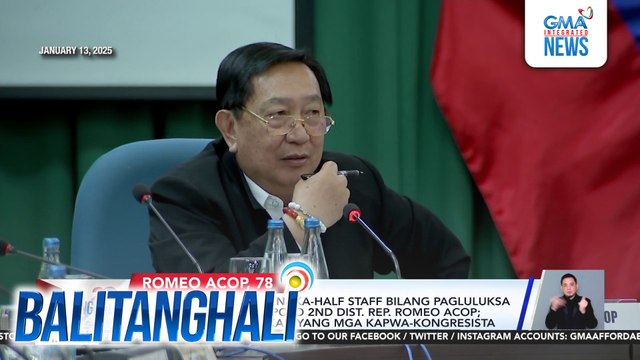 Watawat sa Kamara, naka-half staff bilang pagluluksa sa pagpanaw ni Antipolo 2nd Dist. Rep. Romeo Acop; ipinagdasal din ng kaniyang mga kapwa-kongresista | Balitanghali