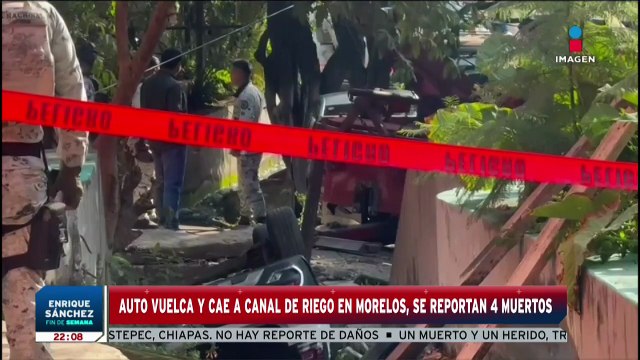 Cuatro fallecen ahogados tras caer en canal en Jiutepec, Morelos | Noticias Fin de Semana