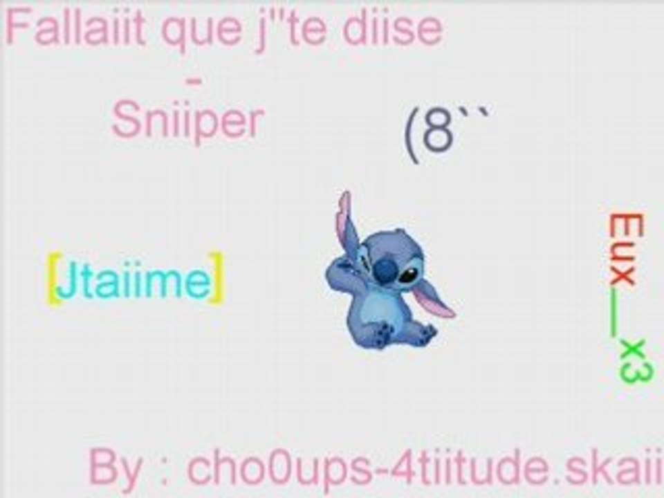 Fallait que je te dise sniper
