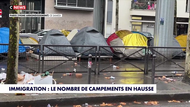 À Paris, les campements se multiplient avec des centaines de tentes, en raison de milliers de personnes qui se retrouvent à la rue - Les chiffres sont au plus haut depuis six ans