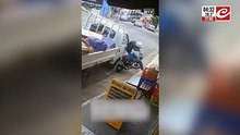Video muestra cómo delivery se salva por segundos de un terrible choque