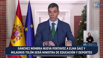 Sánchez nombra nueva portavoz a Elma Saiz y Milagros Tolón será ministra de Educación y Deportes