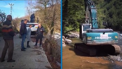 Fındıklı'da dere nöbeti sürüyor: Yurttaşlar ağaçların kesilmesine izin vermedi