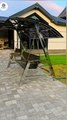 💥Latest Steel Garden Swing with Gazebo | Modern Outdoor Swing Chair | Heavy Duty Steel Design✨ #shorts