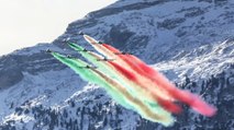 Lo spettacolo delle Frecce Tricolori nei cieli dell'Alta Badia