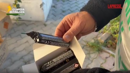 Sequestrati a Cosenza oltre 140mila fuochi d'artificio illegali pronti ad essere messi in commercio illegalmente per Capodanno