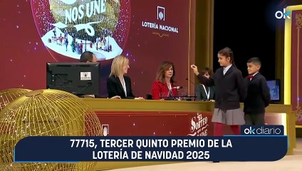 77715, tercer quinto premio de la Lotería de Navidad 2025