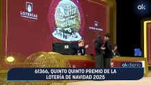 61366, quinto quinto premio de la Lotería de Navidad 2025