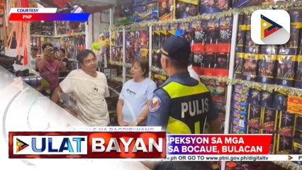 PNP at Bulacan LGU, nag-inspeksyon sa mga tindahan ng paputok sa Bocaue, Bulacan | ulat ni Ryan Lesigues