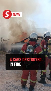 Four vehicles go up in flames at Bukit Mertajam food court