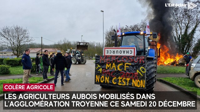 Mobilisation des agriculteurs : plus de 80 tracteurs dans l'agglomération troyenne ce samedi 20 décembre