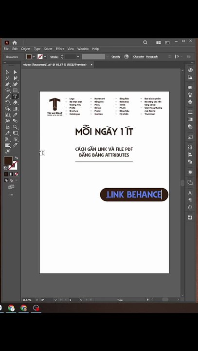 Cách gắn link vào file pdf bằng bảng ATTRIBUTES - LPD Media