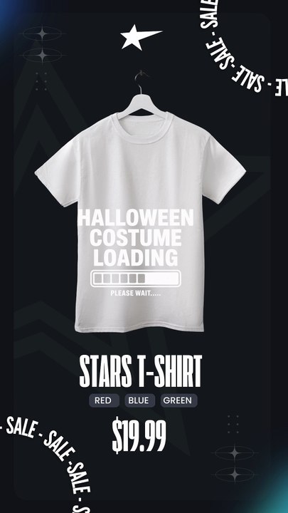 Cool Halloween Costume Loading Graphic Spooky Season Humor Design