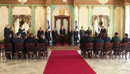 Momento en el que nuevos jueces de la Suprema Corte de Justicia juran ante Dios cumplir la ley y la constitución