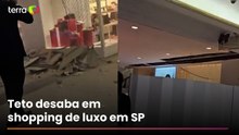 Teto desaba em frente de loja no Shopping Iguatemi, em SP