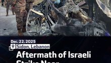Aftermath of Israeli  Strike Near Lebanon’s Sidon