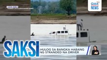 Rescuer, nahulog sa bangka habang sinasagip ang stranded na driver | 24 Oras