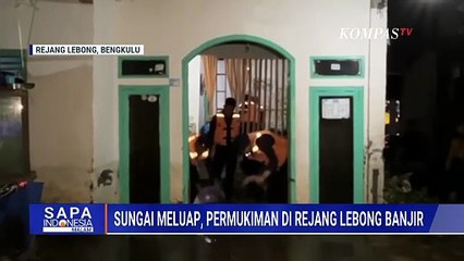 Air Sungai Meluap, Banjir Besar Rendam Permukiman di Rejang Lebong Bengkulu
