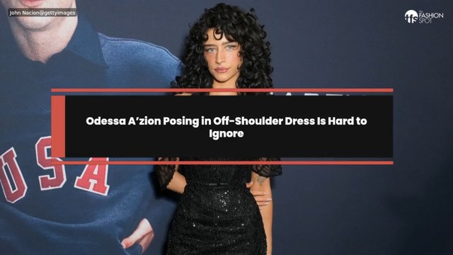 Odessa A’zion Posing in Off-Shoulder Dress Is Hard to Ignore