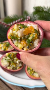 Jour 22 du calendrier de l’avent des recettes - Tartare de bar au fruit de la passion 🐟