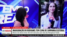Clima de campanha marca inauguração do Rodoanel | TEMPO REAL