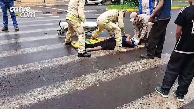 Motociclista fica ferido em batida com picape no Jardim Independência