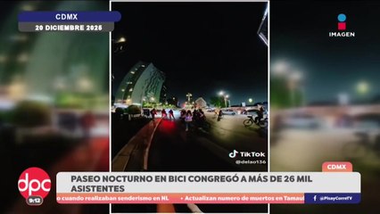 Reforma se llena de bicicletas en Paseo Nocturno navideño | DPC con Paola Rojas
