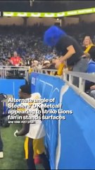 Alternate angle of Steelers' DK Metcalf striking Lions fan emerges