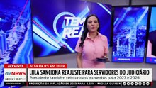 Lula sanciona 8% para o Judiciário, mas veta aumentos de 2027 e 2028 | TEMPO REAL