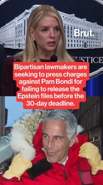 Bipartisan lawmakers are seeking to press charges against Pam Bondi for not releasing the Epstein Files.